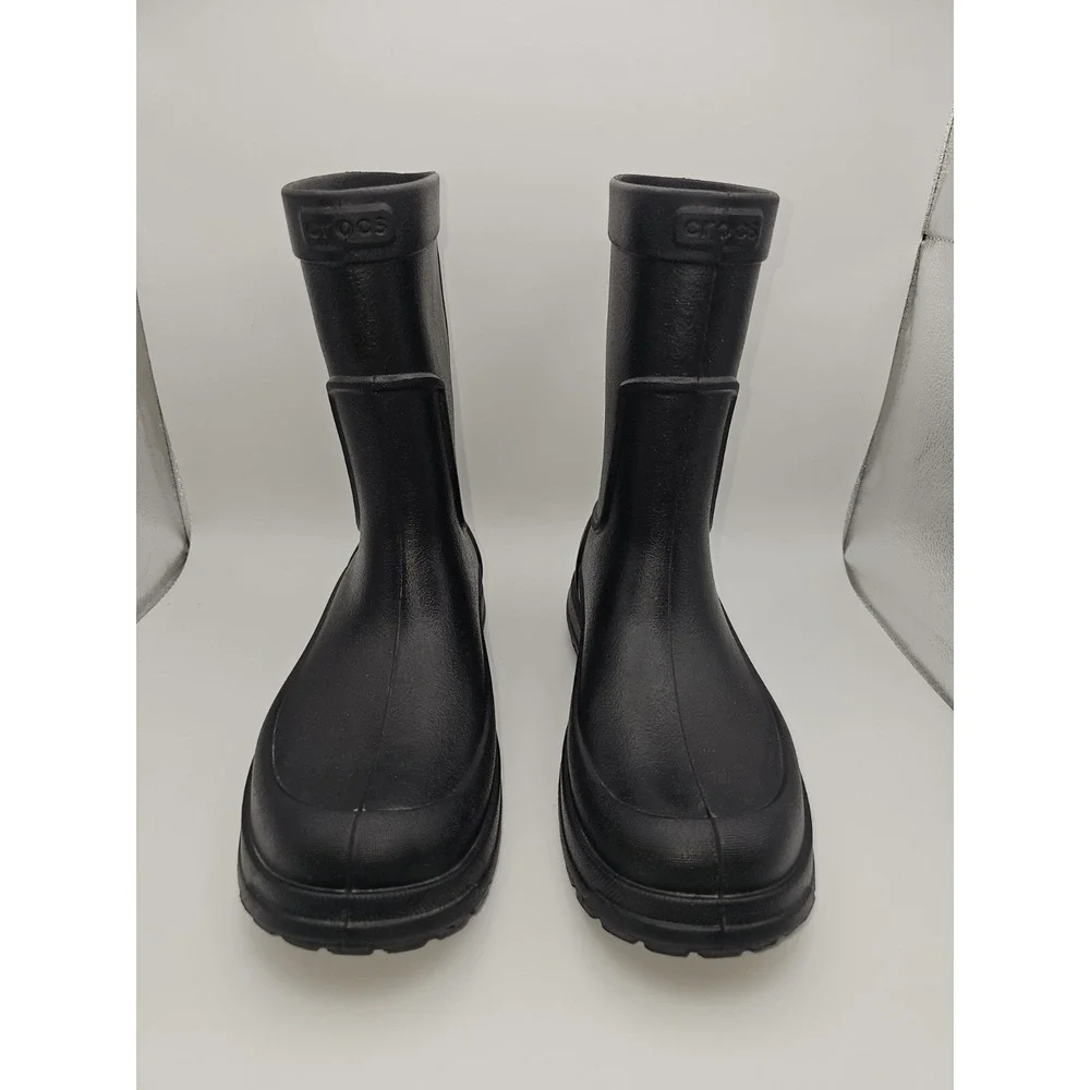 Crocs Classic Rain Boots Women's Size 8 Black Casual Pull on Croslite Waterproof